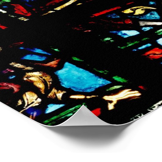 良きサマリア人を描いた窓 ポスター (角)