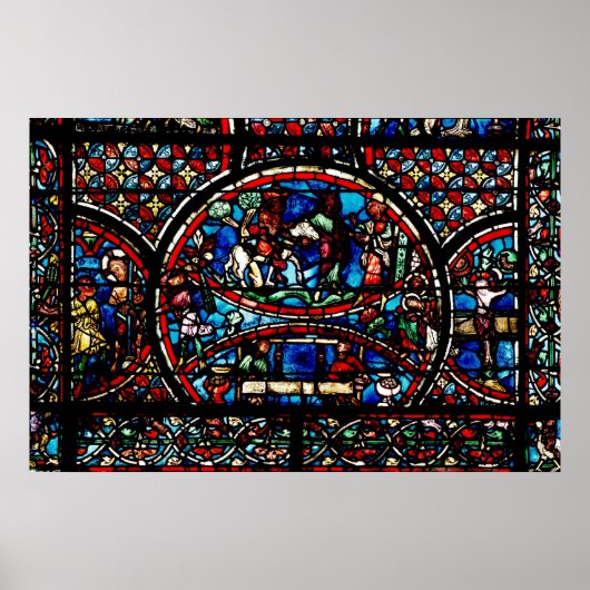 良きサマリア人を描いた窓 ポスター (正面)