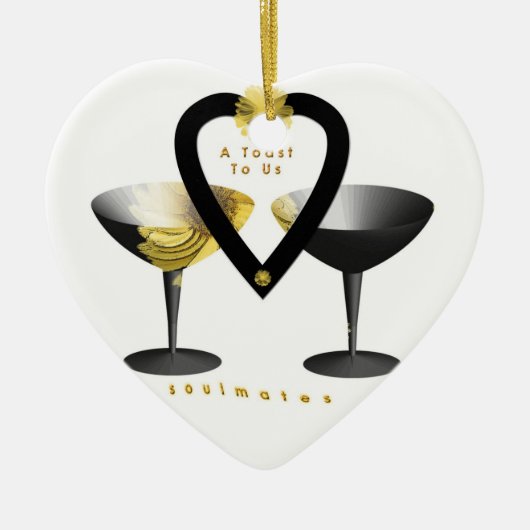 "良きパートナーのためののためのトースト" * セラミックオーナメント (正面)