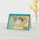 良きパートナー、結婚式、記念日、ヘブライユダヤ人の芸術 カード (黄色い花)