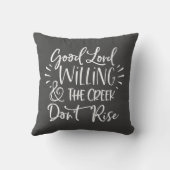 良き主の意志とクリーク上昇しない クッション (裏面)