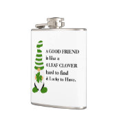 良き友人と四葉クローバー フラスク (左)