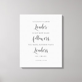 良き指導者のサインMahatma Gandhi引用文 キャンバスプリント