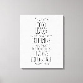 良き指導者のサインMahatma Gandhi引用文 キャンバスプリント