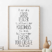 良き指導者のサインMahatma Gandhi引用文 ポスター