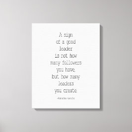 良き指導者のサインMahatma Gandhi キャンバスプリント