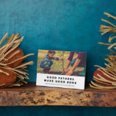 良き父祖は良き息子を父の日の額にする フォトプラーク (側面)