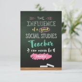 良き社会勉強先生の影響 サンキューカード (スタンド正面)