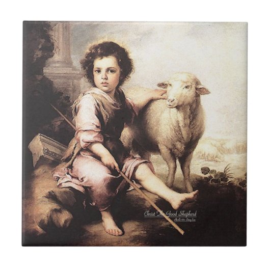 良き羊飼いのキリスト タイル (正面)