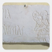 良き羊飼いのレリーフ、 浮き彫りを持つ墓誌 スクエアシール (正面)