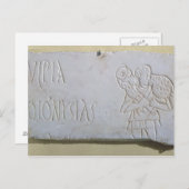 良き羊飼いのレリーフ、 浮き彫りを持つ墓誌 ポストカード (正面/裏面)