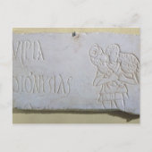 良き羊飼いのレリーフ、 浮き彫りを持つ墓誌 ポストカード (正面)