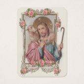 良き羊飼いイエス葬儀聖なるカード –  (正面)