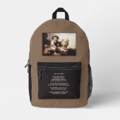 良き羊飼い詩篇23 プリントバックパック (正面)