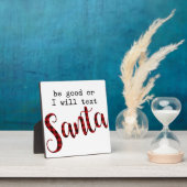 良くなるか、私は文字サンタおもしろいクリスマスサイン フォトプラーク (インサイチュ)