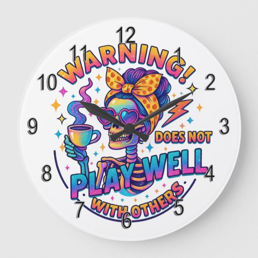 良くな遊い.... ラージ壁時計 (正面)