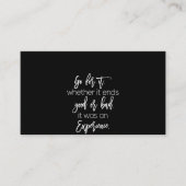 良くも悪くも終わりにしようと頑張る、それは費用だった 名刺 (正面)