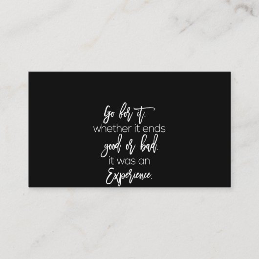 良くも悪くも終わりにしようと頑張る、それは費用だった 名刺 (正面)