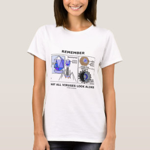 良く似たすべてのウイルスを覚えないで下さい(ウイルス学) Tシャツ