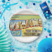 良く古いヴィンテージ旅行記念品オクラホマ州 ペーパープレート (パーティー)