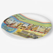 良く古いヴィンテージ旅行記念品オクラホマ州 ペーパープレート (アングル)
