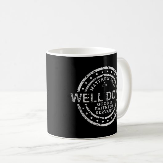 良く行われた良く忠実なマタイ コーヒーマグカップ (正面右)