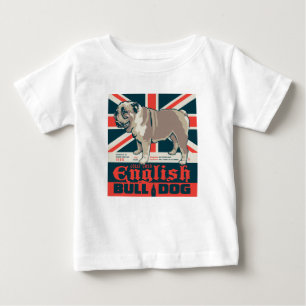 良すてき英語のブルドッグ ベビーTシャツ