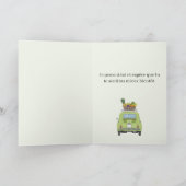 良フランスのい緑のレトロFiat 500 カード (内部)