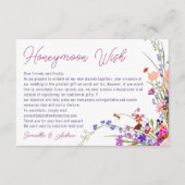 良モダンく願うシックな野生の結婚花 エンクロージャーカード (正面)