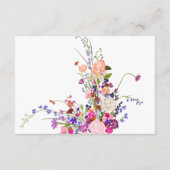 良モダンく願うシックな野生の結婚花 エンクロージャーカード (裏面)