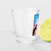 良信じいハートグラフィックがある ショットグラス (左)