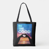 良信じいハートグラフィックがある トートバッグ (裏面)