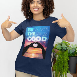 良信じいハートグラフィックがある Tシャツ