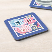 良好なビーブピンクの青い水色 – フローラ コースター (左側)