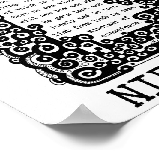 良心のミノタウロス引用文バイニーチェ ポスター (角)