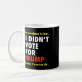 良心は大事だ、トランプには投票しなかった、 コーヒーマグカップ (左)