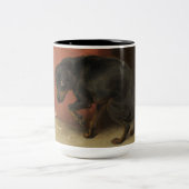 良心は我々を臆病にする ツートーンマグカップ (中央)