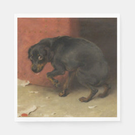 良心は我々を臆病にする（悲しい犬） スタンダードランチョンナプキン