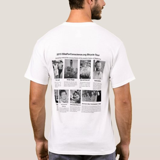 良心2015旅行のTシャツのためのバイク Tシャツ (裏面)