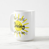 良感じい、幸せな、マグ コーヒーマグカップ (正面左)