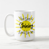 良感じい、幸せな、マグ コーヒーマグカップ (左)