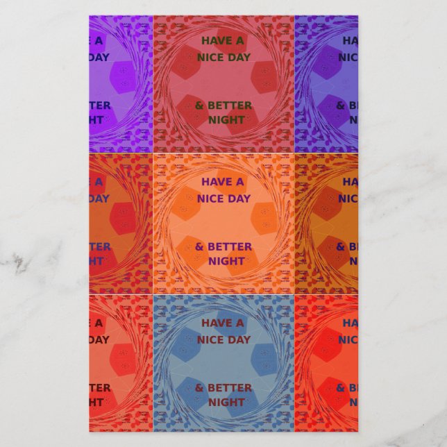 良感動的い日の市松模様にポップ・アートの文字 (正面)