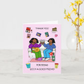 良感謝していき友達として カード (黄色い花)