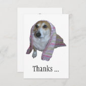 良感謝してい時のコーギ サンキューカード (正面/裏面)