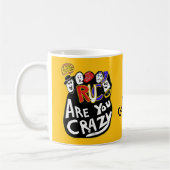 良熱狂するい感じ鮮やか コーヒーマグカップ (左)