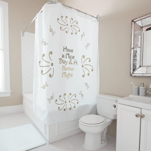 良素晴らしい日と良い夜を過ごす シャワーカーテン (インサイチュ)