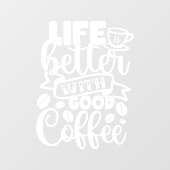 良質なコーヒーショップのインテリアで生活はもっと豊かに ウィンドウサイン (シート)