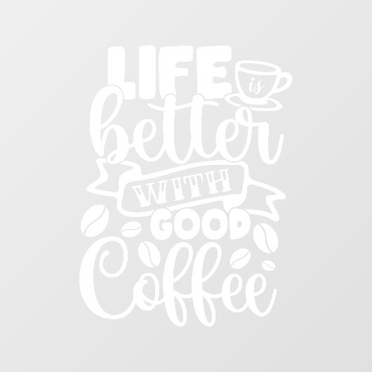 良質なコーヒーショップのインテリアで生活はもっと豊かに ウィンドウサイン (シート)