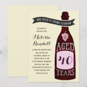 良質なワインのように熟成 | 誕生日パーティー 招待状 (正面/裏面)