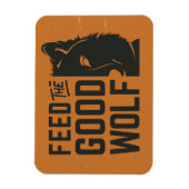 良食べ物を与えい狼の磁石 マグネット (縦)